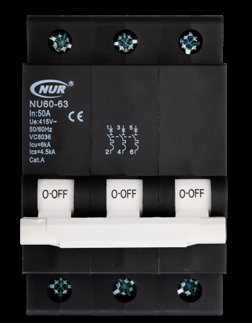 NUR 3-pole mini rail MCB